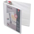 Cardinal Brands Cardinal XtraLife ClearVue Non-Stick Locking Slant-D Ring Binder, 1in, White 26300